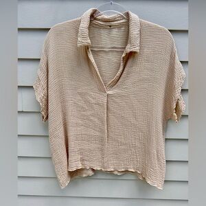 AqC Clothing - Tan Pullover Top. Size 1. **MATCHING JOGGERS SOLD SEPARATELY**